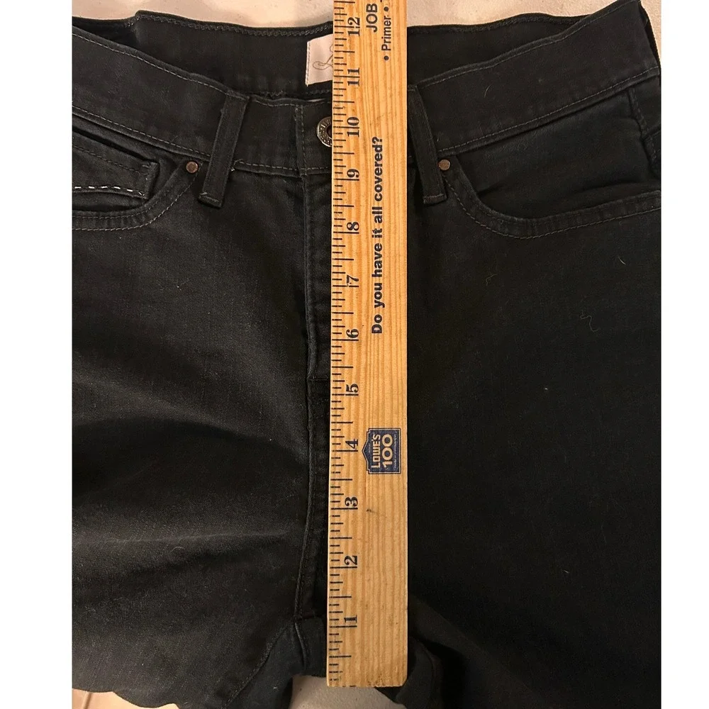 Levis 512 Perfectly Slimming Black Jeans Womens 4 Cropped Stretchy Denim Pants - Picture 6 of 10